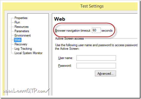 Enter 60 in Object synchronization timeout field. qtp testing tool