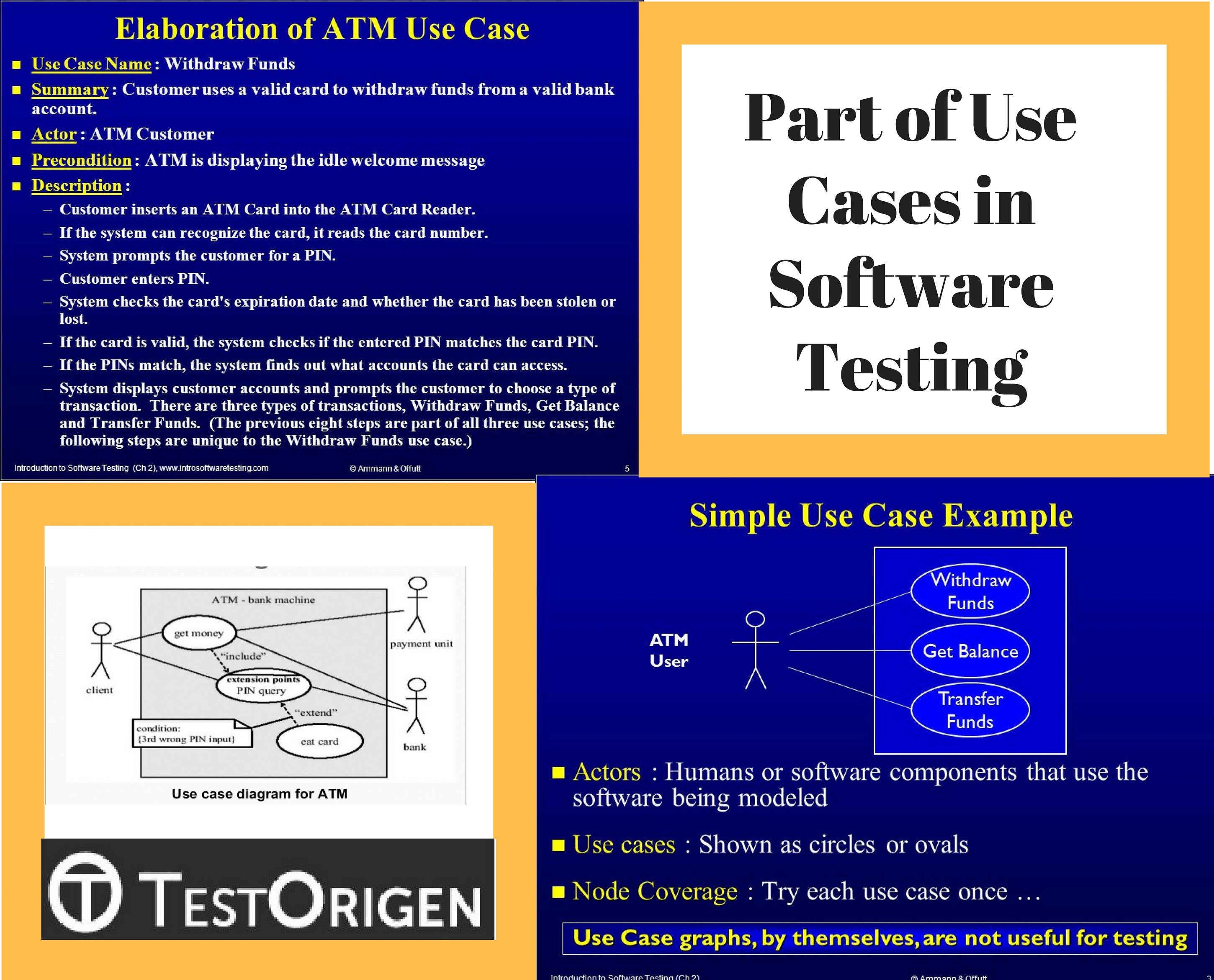 Part of Use Cases in Software Testing