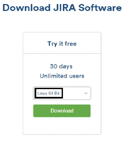 Download-trial-version-of-JIRA-from-JIRA-TOOL-DOWNLOAD-PAGE. 