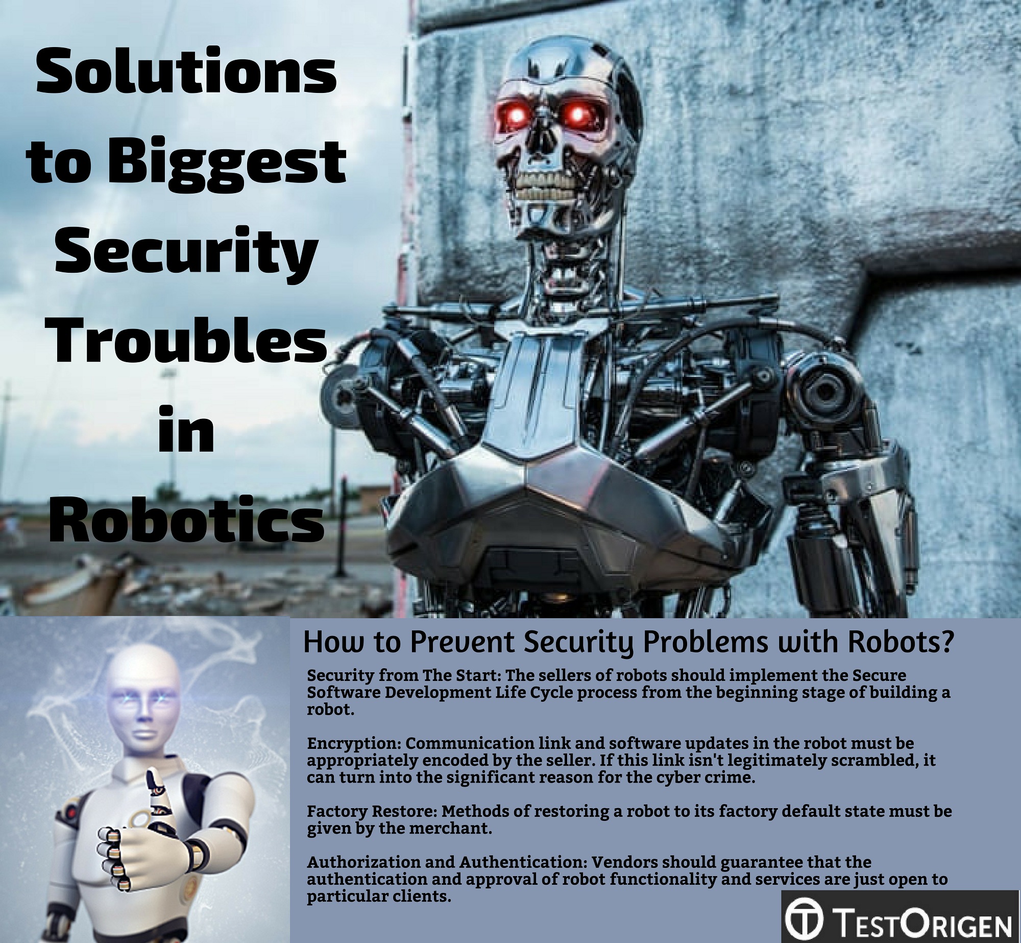 Solutions to Biggest Security Troubles in Robotics
