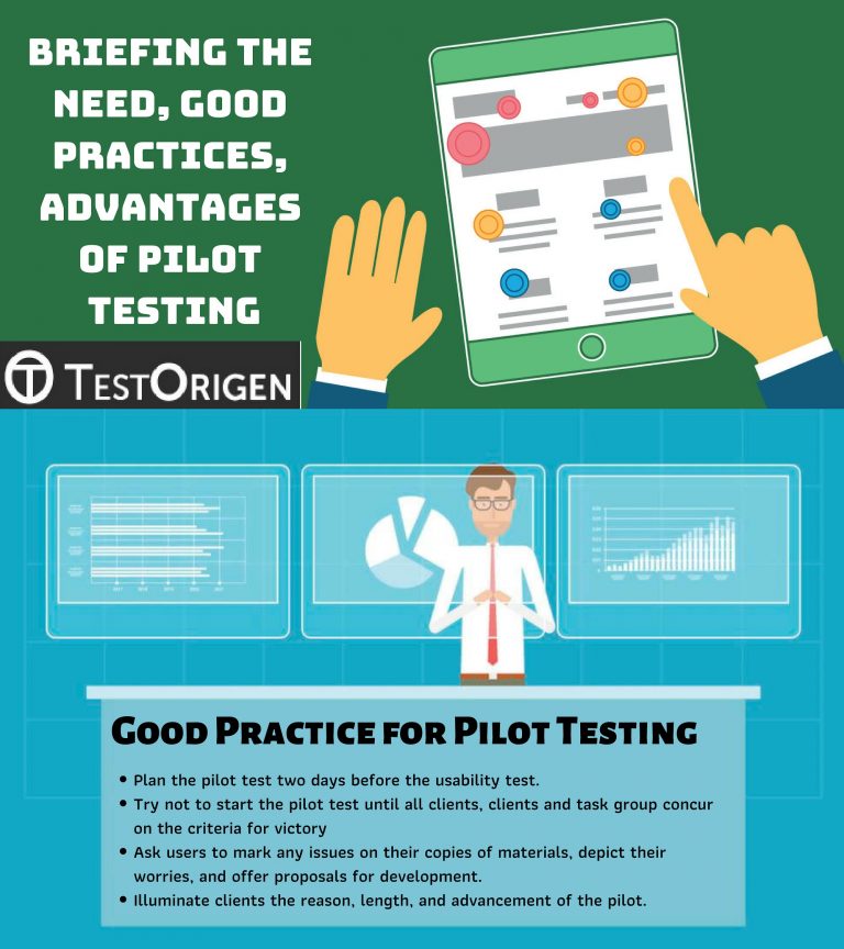 Briefing the Need, Good Practices, Advantages of Pilot Testing